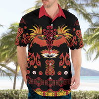 Papua Batik Motif Hawaiian Shirt Papua Spirit Black Version - Polynesian Pride