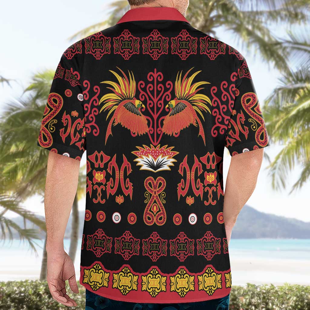 Papua Batik Motif Hawaiian Shirt Papua Spirit Black Version - Polynesian Pride