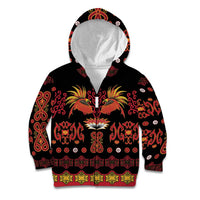 Papua Batik Motif Kid Hoodie Papua Spirit Black Version - Polynesian Pride