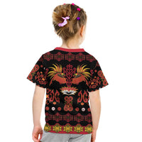 Papua Batik Motif Kid T Shirt Papua Spirit Black Version - Polynesian Pride