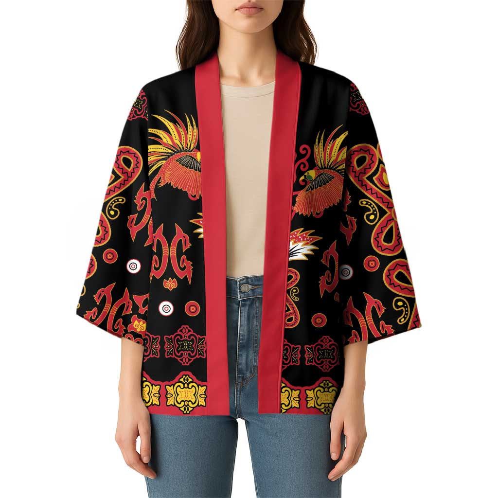 Papua Batik Motif Kimono Papua Spirit Black Version - Polynesian Pride