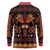 Papua Batik Motif Long Sleeve Polo Shirt Papua Spirit Black Version - Polynesian Pride