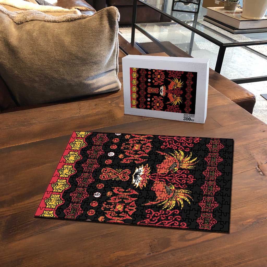 Papua Batik Motif Puzzle Papua Spirit Black Version LT05 - Polynesian Pride