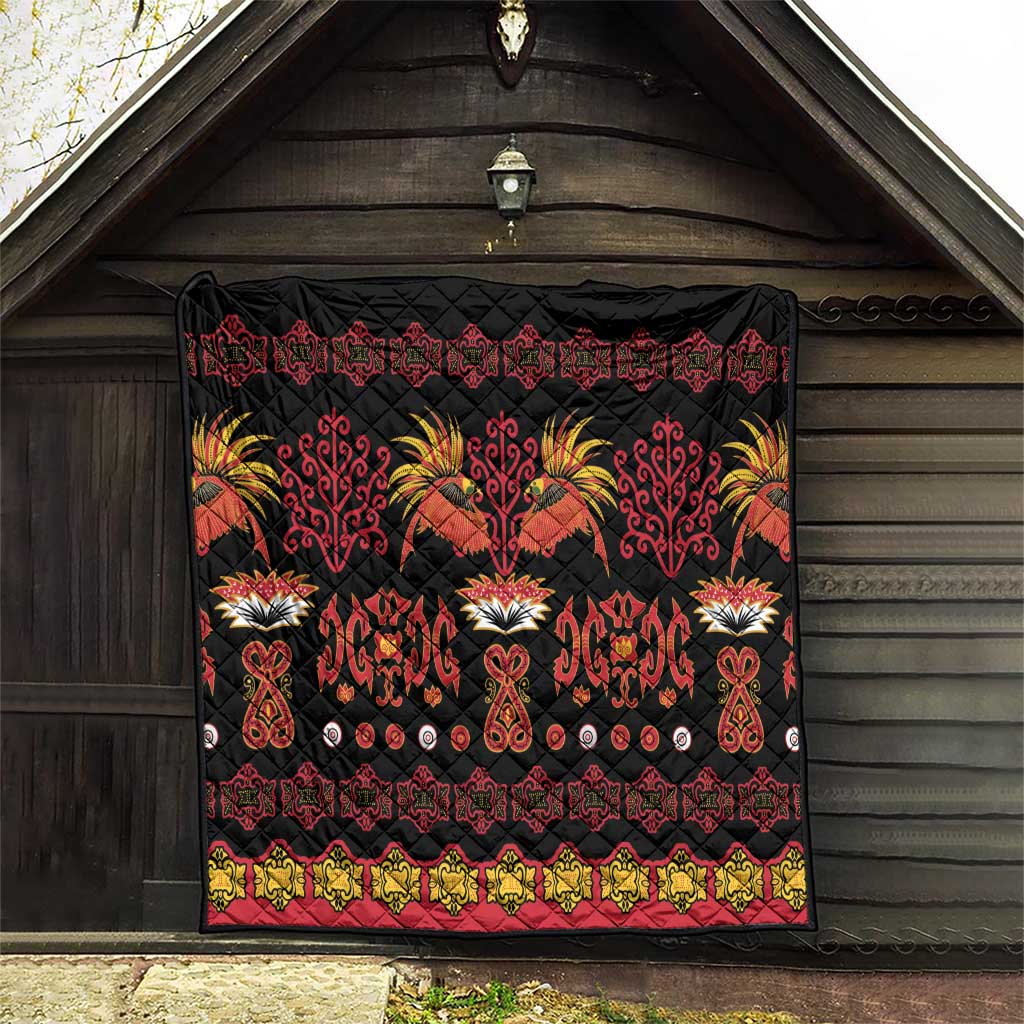 Papua Batik Motif Quilt Papua Spirit Black Version - Polynesian Pride