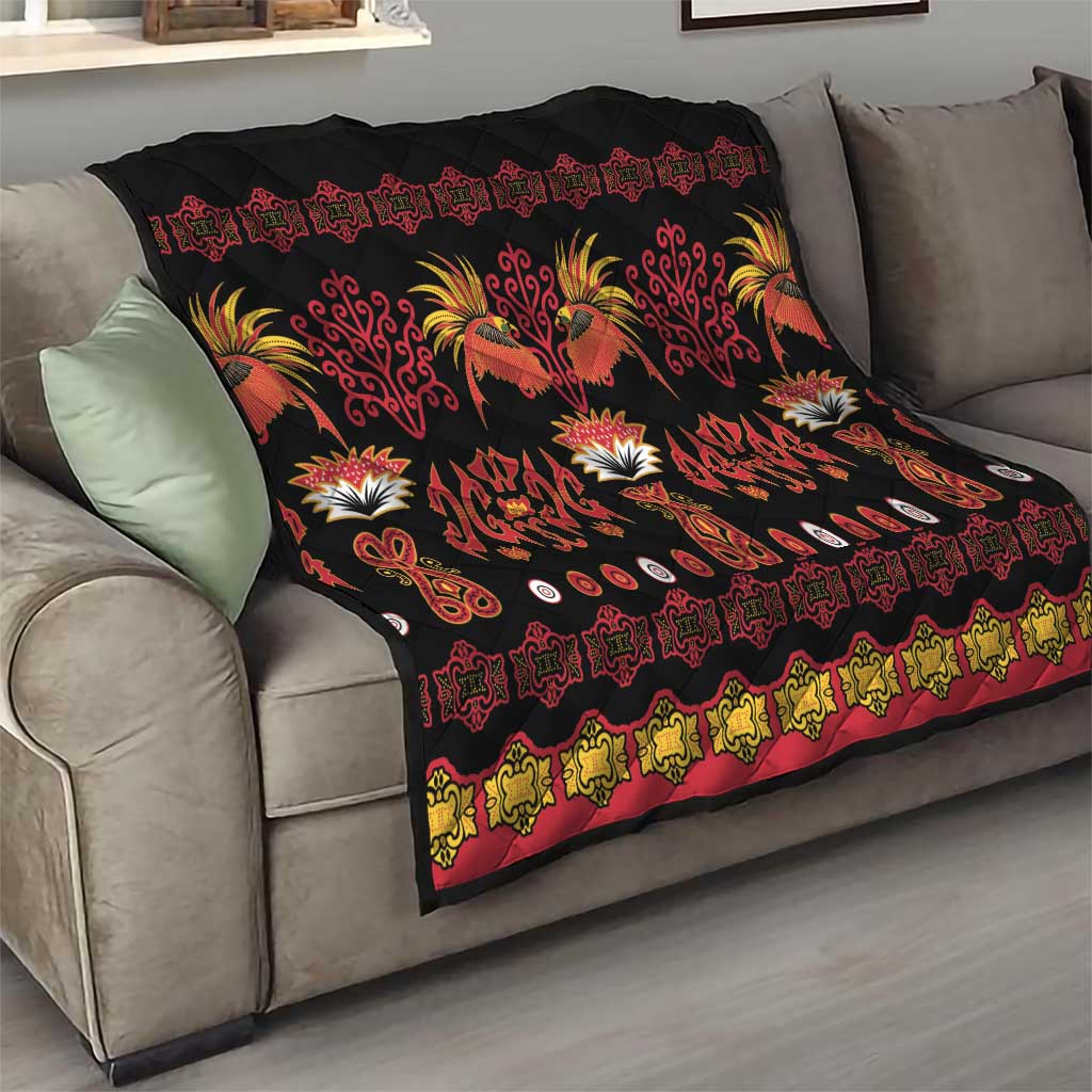 Papua Batik Motif Quilt Papua Spirit Black Version - Polynesian Pride