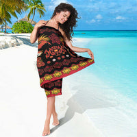 Papua Batik Motif Sarong Papua Spirit Black Version - Polynesian Pride