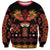 Papua Batik Motif Sweatshirt Papua Spirit Black Version - Polynesian Pride