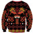 Papua Batik Motif Sweatshirt Papua Spirit Black Version - Polynesian Pride