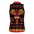 Papua Batik Motif Women Sleeveless Polo Shirt Papua Spirit Black Version - Polynesian Pride