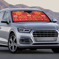 Papua Batik Motif Auto Sun Shade Papua Spirit Red Version - Polynesian Pride