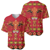 Papua Batik Motif Baseball Jersey Papua Spirit Red Version - Polynesian Pride