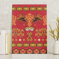 Papua Batik Motif Canvas Wall Art Papua Spirit Red Version - Polynesian Pride