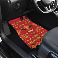 Papua Batik Motif Car Mats Papua Spirit Red Version - Polynesian Pride