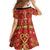 Papua Batik Motif Family Matching Off Shoulder Short Dress and Hawaiian Shirt Papua Spirit Red Version - Polynesian Pride