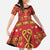 Papua Batik Motif Family Matching Summer Maxi Dress and Hawaiian Shirt Papua Spirit Red Version - Polynesian Pride