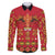 Papua Batik Motif Family Matching Summer Maxi Dress and Hawaiian Shirt Papua Spirit Red Version - Polynesian Pride