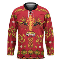 Papua Batik Motif Hockey Jersey Papua Spirit Red Version - Polynesian Pride