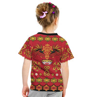 Papua Batik Motif Kid T Shirt Papua Spirit Red Version - Polynesian Pride