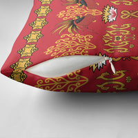 Papua Batik Motif Pillow Cover Papua Spirit Red Version - Polynesian Pride