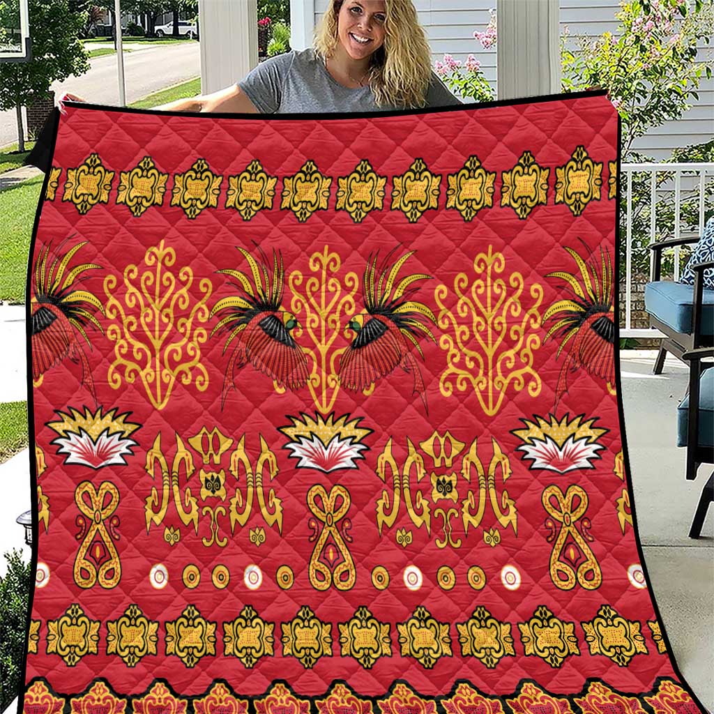 Papua Batik Motif Quilt Papua Spirit Red Version LT05 Red - Polynesian Pride
