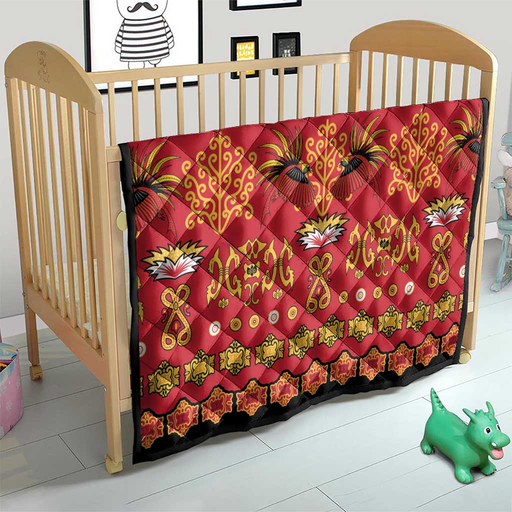 Papua Batik Motif Quilt Papua Spirit Red Version - Polynesian Pride