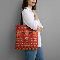Papua Batik Motif Tote Bag Papua Spirit Red Version - Polynesian Pride