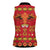 Papua Batik Motif Women Sleeveless Polo Shirt Papua Spirit Red Version - Polynesian Pride