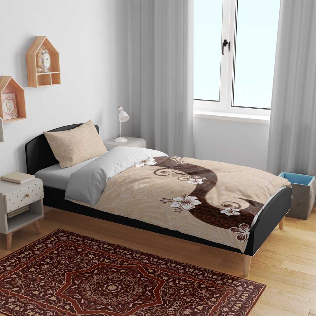 Polynesia Hibiscus Bedding Set Cameo Curve Motif - Polynesian Pride