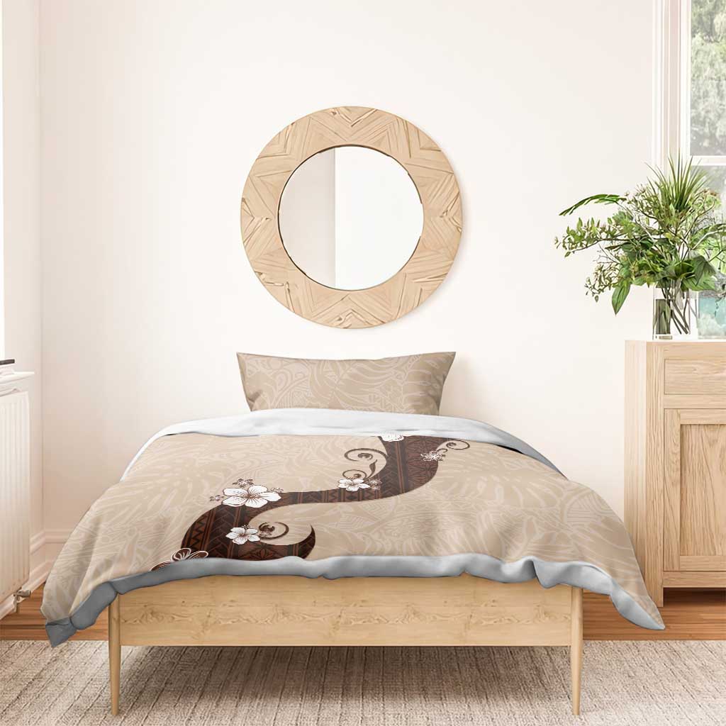 Polynesia Hibiscus Bedding Set Cameo Curve Motif - Polynesian Pride