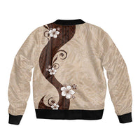 Polynesia Hibiscus Bomber Jacket Cameo Curve Motif LT05 - Polynesian Pride