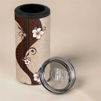 Polynesia Hibiscus 4 in 1 Can Cooler Tumbler Cameo Curve Motif - Polynesian Pride