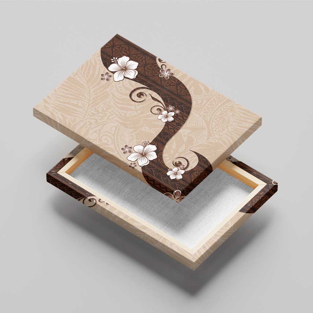 Polynesia Hibiscus Canvas Wall Art Cameo Curve Motif - Polynesian Pride