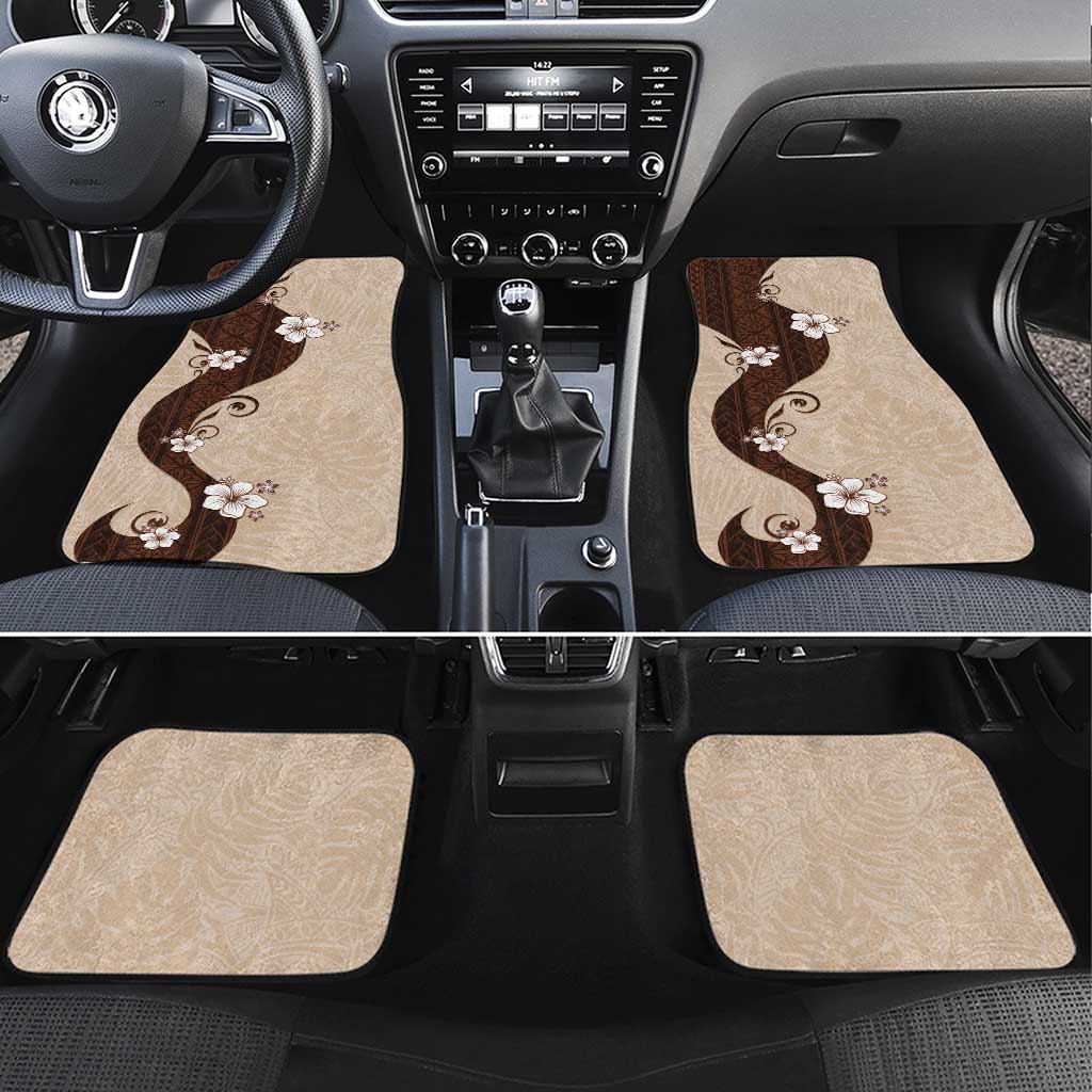 Polynesia Hibiscus Car Mats Cameo Curve Motif - Polynesian Pride
