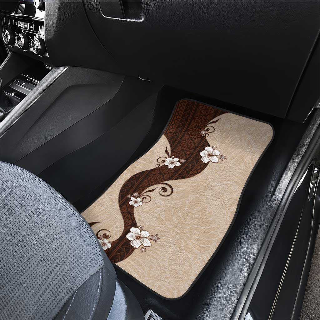 Polynesia Hibiscus Car Mats Cameo Curve Motif - Polynesian Pride