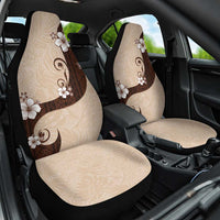 Polynesia Hibiscus Car Seat Cover Cameo Curve Motif LT05 One Size Beige - Polynesian Pride