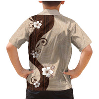 Polynesia Hibiscus Family Matching Mermaid Dress and Hawaiian Shirt Cameo Curve Motif - Polynesian Pride