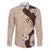 Polynesia Hibiscus Family Matching Off Shoulder Short Dress and Hawaiian Shirt Cameo Curve Motif - Polynesian Pride