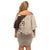 Polynesia Hibiscus Family Matching Off Shoulder Short Dress and Hawaiian Shirt Cameo Curve Motif - Polynesian Pride
