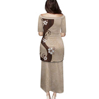 Polynesia Hibiscus Family Matching Puletasi and Hawaiian Shirt Cameo Curve Motif - Polynesian Pride