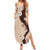 Polynesia Hibiscus Family Matching Summer Maxi Dress and Hawaiian Shirt Cameo Curve Motif - Polynesian Pride