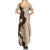 Polynesia Hibiscus Family Matching Summer Maxi Dress and Hawaiian Shirt Cameo Curve Motif - Polynesian Pride