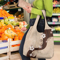 Polynesia Hibiscus Grocery Bag Cameo Curve Motif - Polynesian Pride