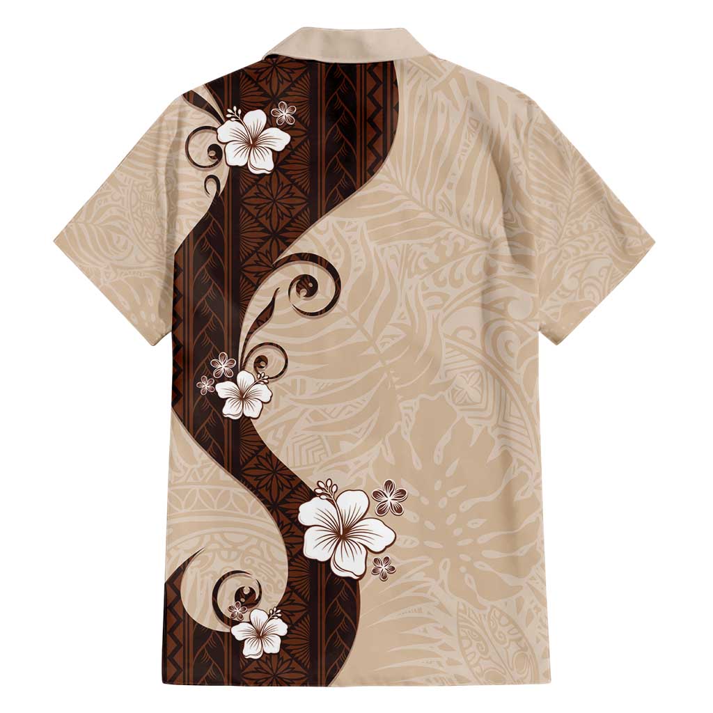Polynesia Hibiscus Hawaiian Shirt Cameo Curve Motif - Polynesian Pride