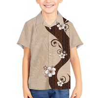 Polynesia Hibiscus Hawaiian Shirt Cameo Curve Motif - Polynesian Pride