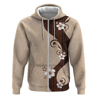 Polynesia Hibiscus Hoodie Cameo Curve Motif - Polynesian Pride