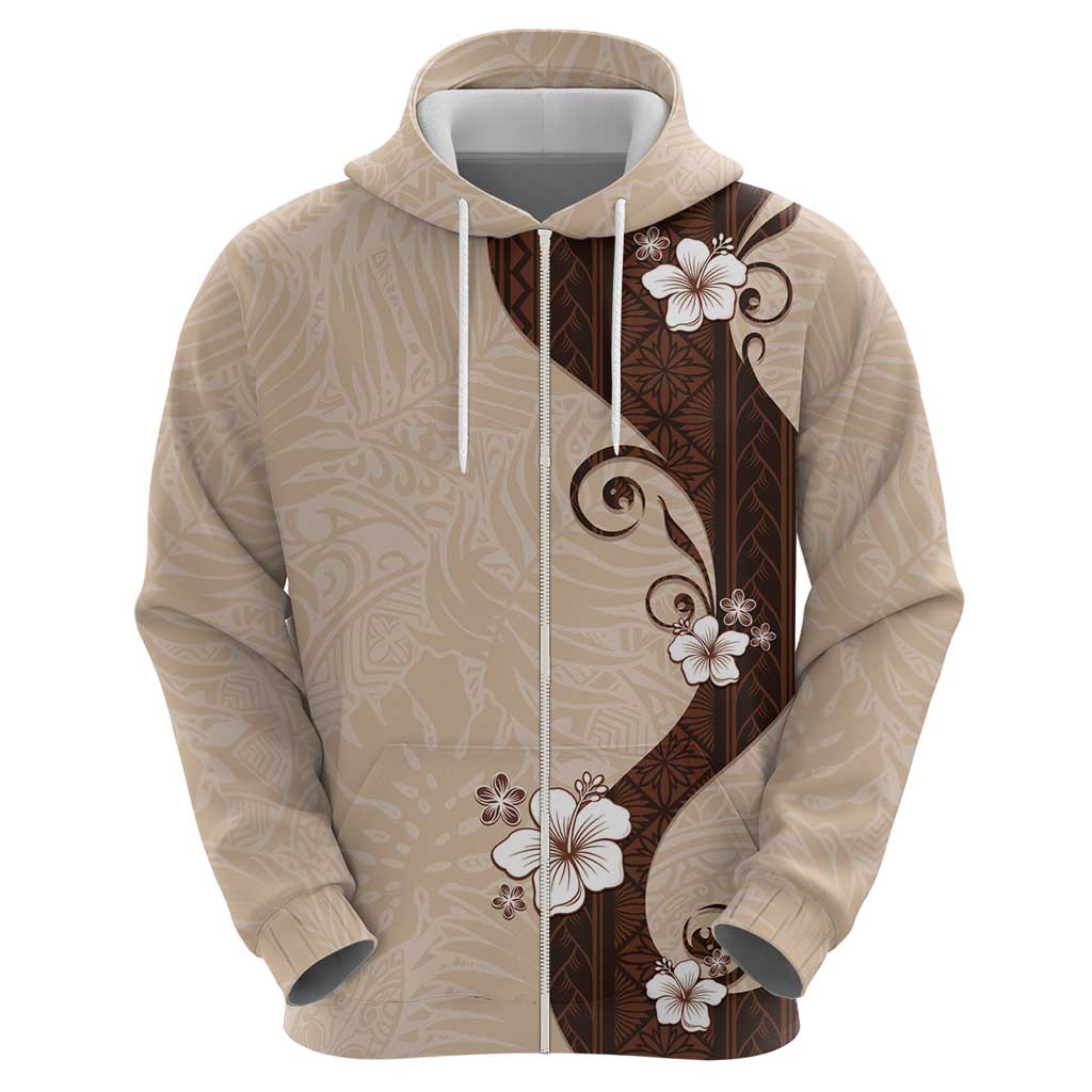 Polynesia Hibiscus Hoodie Cameo Curve Motif - Polynesian Pride