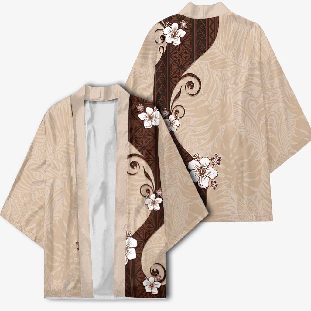 Polynesia Hibiscus Kimono Cameo Curve Motif - Polynesian Pride