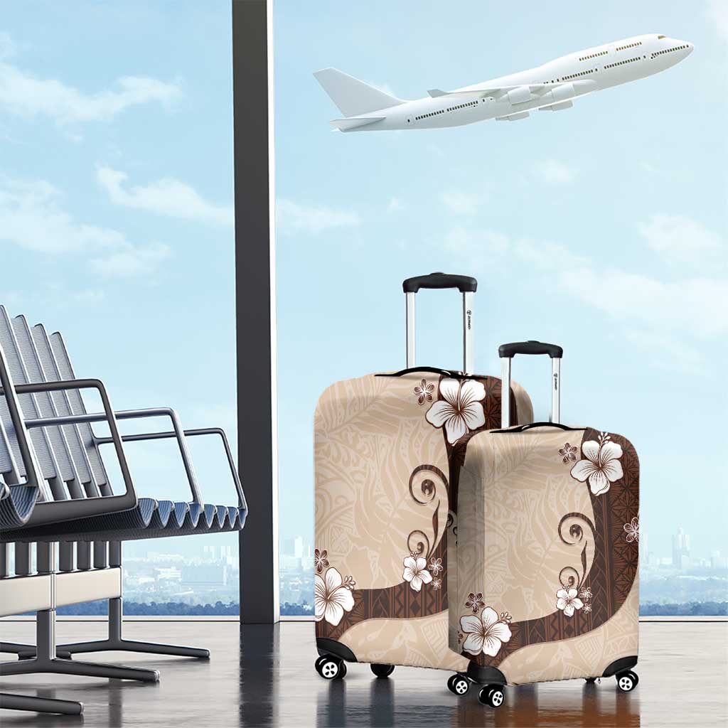 Polynesia Hibiscus Luggage Cover Cameo Curve Motif - Polynesian Pride