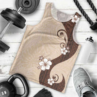 Polynesia Hibiscus Men Tank Top Cameo Curve Motif - Polynesian Pride
