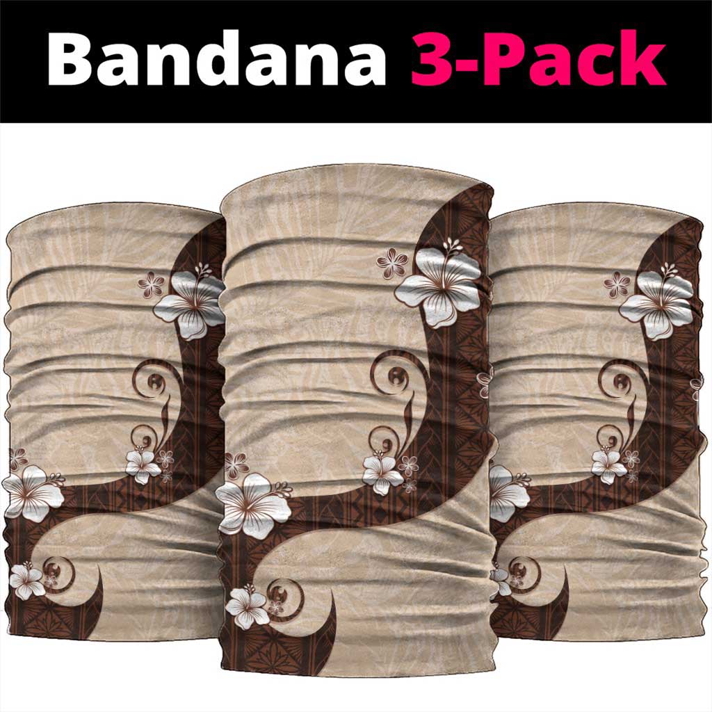 Polynesia Hibiscus Neck Gaiter Cameo Curve Motif - Polynesian Pride